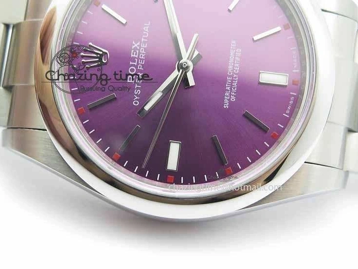 1224 HighQuality Oyster Perpetual 39mm 114300 BP Maker Best Edition Grape Dial On SS Bracelet A 3639